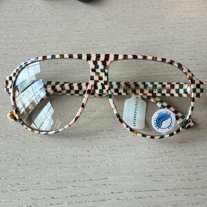 Anthropologie blue light readers Multicolor Checkered Glasses